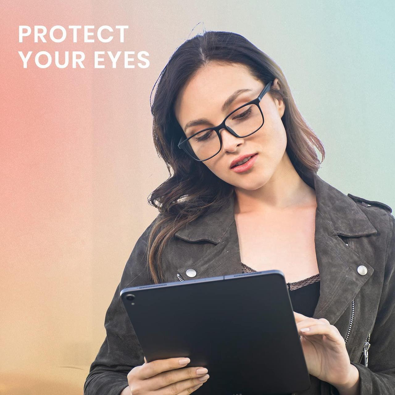 Alt view image 4 of 5 - Cyxus Computer Blue Light Blocking Nerd Candy Glasses Men Women Anti Eye Strain Eyewear UV Headaches for Digital Screens