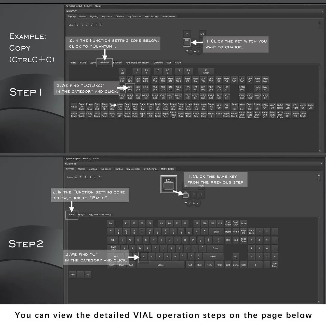 Alt view image 3 of 5 - NLOFIN Macro Keyboard Programmable Keypad,Mini 3-Key OSU Programmable Mechanical Keyboard,Copy Paste Keyboard with Knob Type-C Interface Compatible,Support for Win and Mac Systems (Silver)