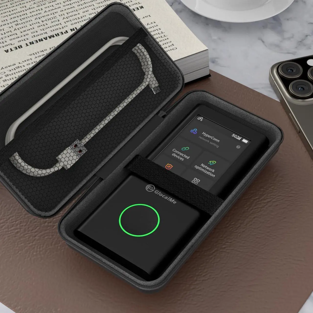 Main image of GlocalMe Numen Air 5G Mobile Hotspot with Protective Travel Case