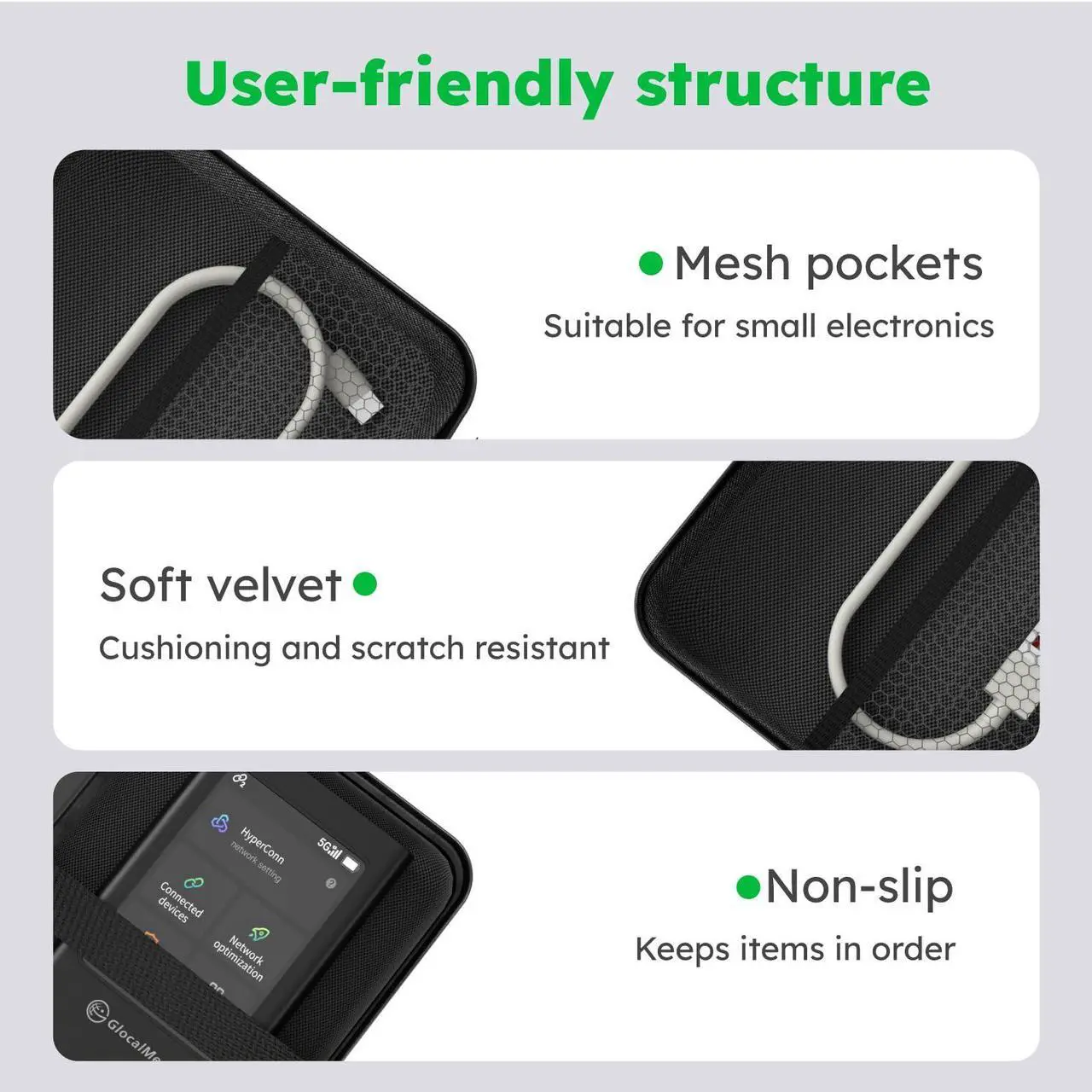 Alt view image 3 of 4 - GlocalMe Numen Air 5G Mobile Hotspot with Protective Travel Case