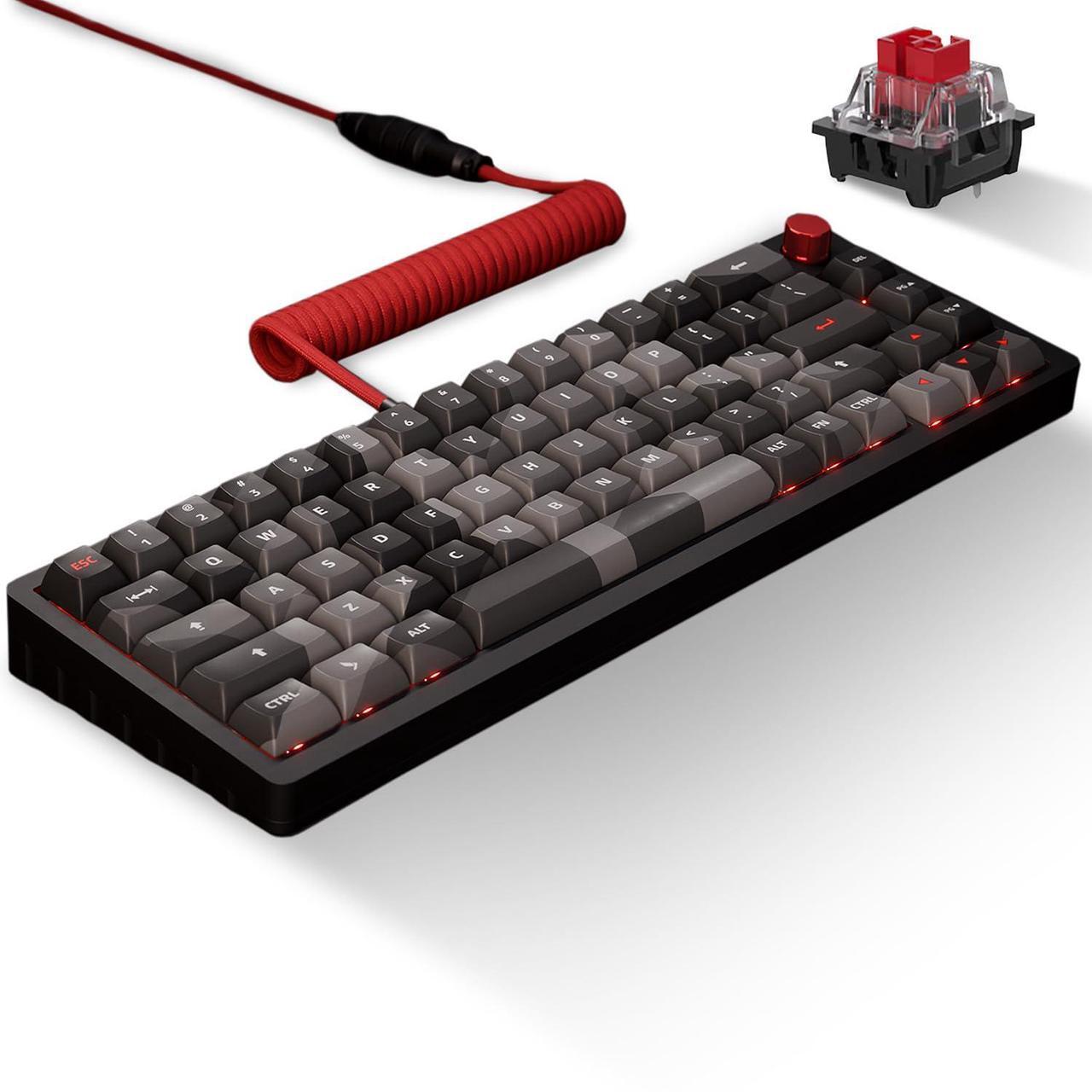 Main image of Das Keyboard DeltaForce 65 Cyber Camo Mechanical Keyboard - Hot-Swappable Switches, PBT Sublimation Keycaps, CNC Aluminum Gasket Mount, RGB Backlit - Compact Gaming & Typing Keyboard
