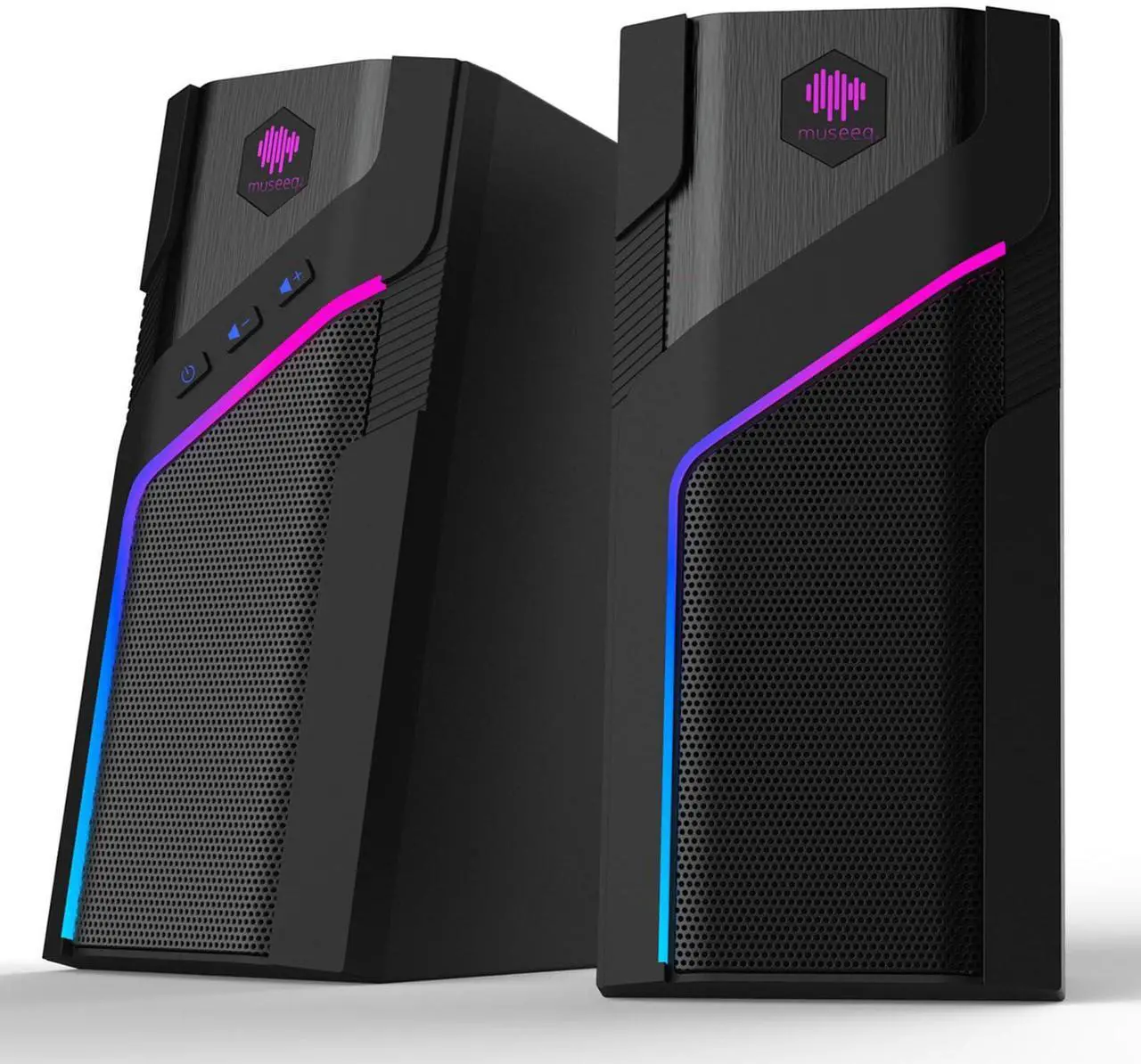 Main image of museeq Gaming Computer Speakers, PC Speakers for Desktop with Dynamic Lighting - 21 Modes Touch Control,USB Powered Stereo Sound with Bluetooth 5.1,for PC Desktop, Laptop