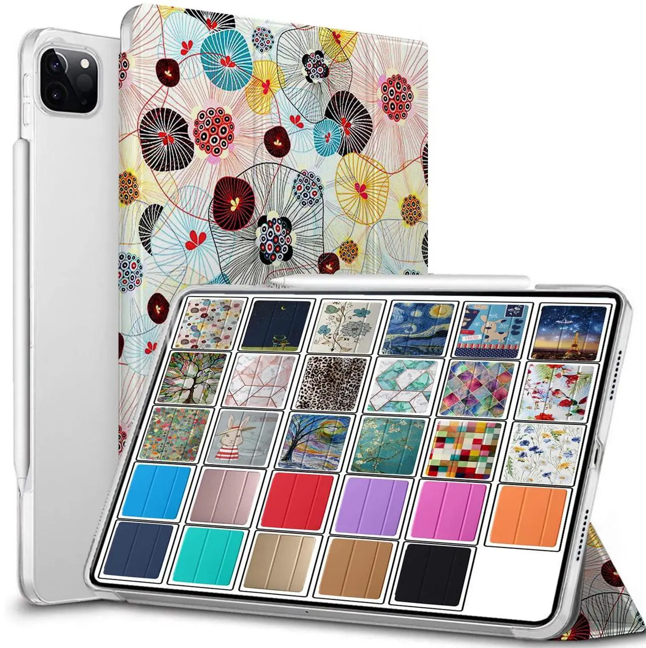 Main image of DuraSafe Cases for iPad Pro 12.9 6th 5th 4th Gen PC Case A2436 MHNF3LL/A MHNG3LL/A MNXR3LL/A MNXT3LL/A A2378 MHNF3LL/A MHNG3LL/A A2229 MY2H2LL/A A2461 MHNH3LL/A MHNJ3LL/A MHNK3LL/A - Yarn Flowers