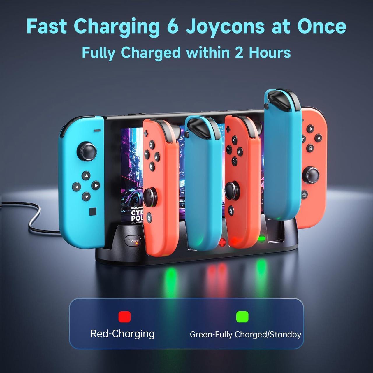 Alt view image 5 of 5 - Fenolical Switch TV Docking Station Stand Compatible with Nintendo Switch/Switch OLED, Support 4K/1080P HDMI & USB C Charging, Portable Switch Charging Dock for Joycon Controller Charger