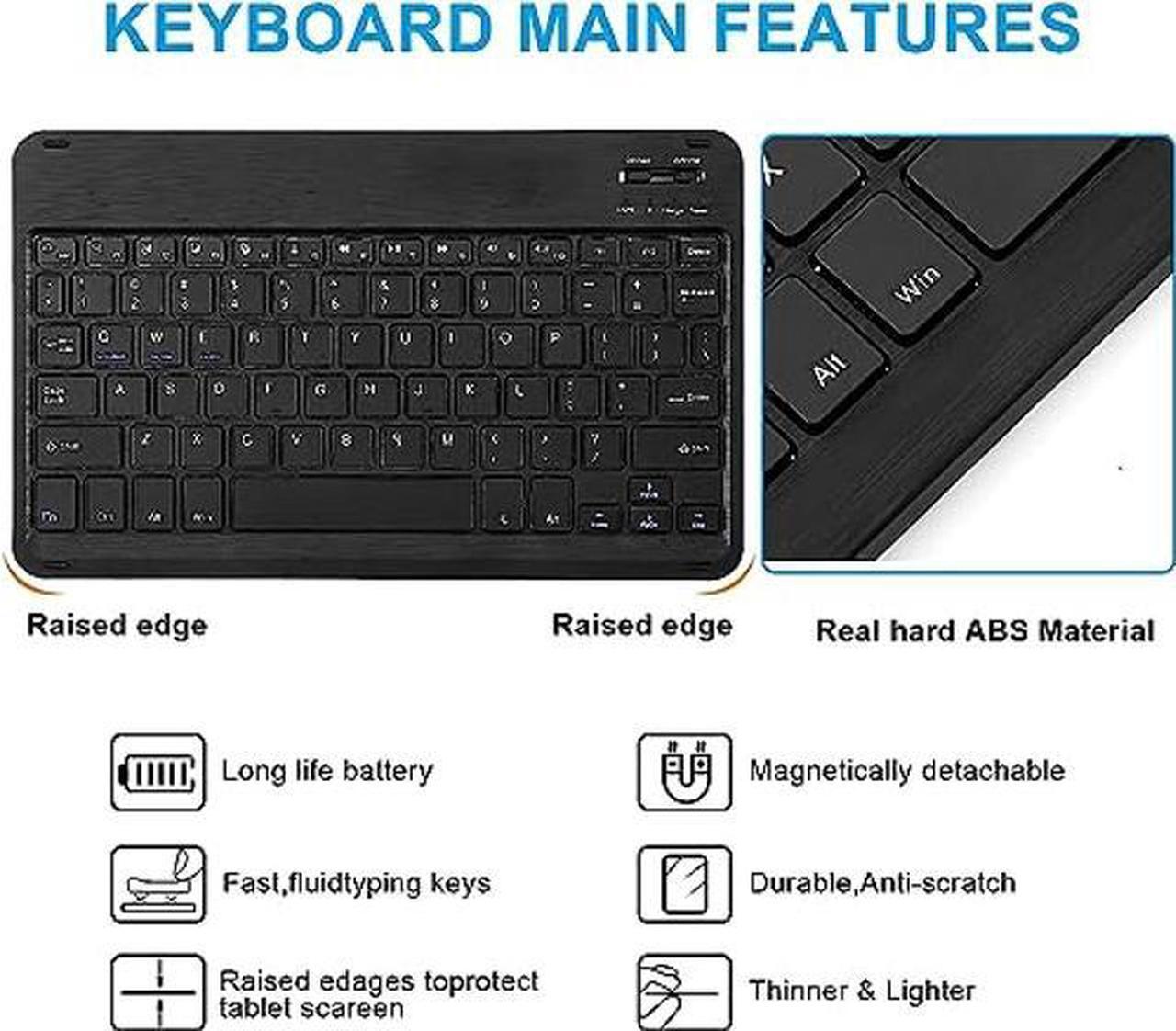 Alt view image 2 of 5 - (4 in 1) Onn 11 inch Tablet Pro Keyboard Case and Screen Protector, Screen Protector and Case for Onn Tablet Pro 11 inch (2023 Model) (RED)