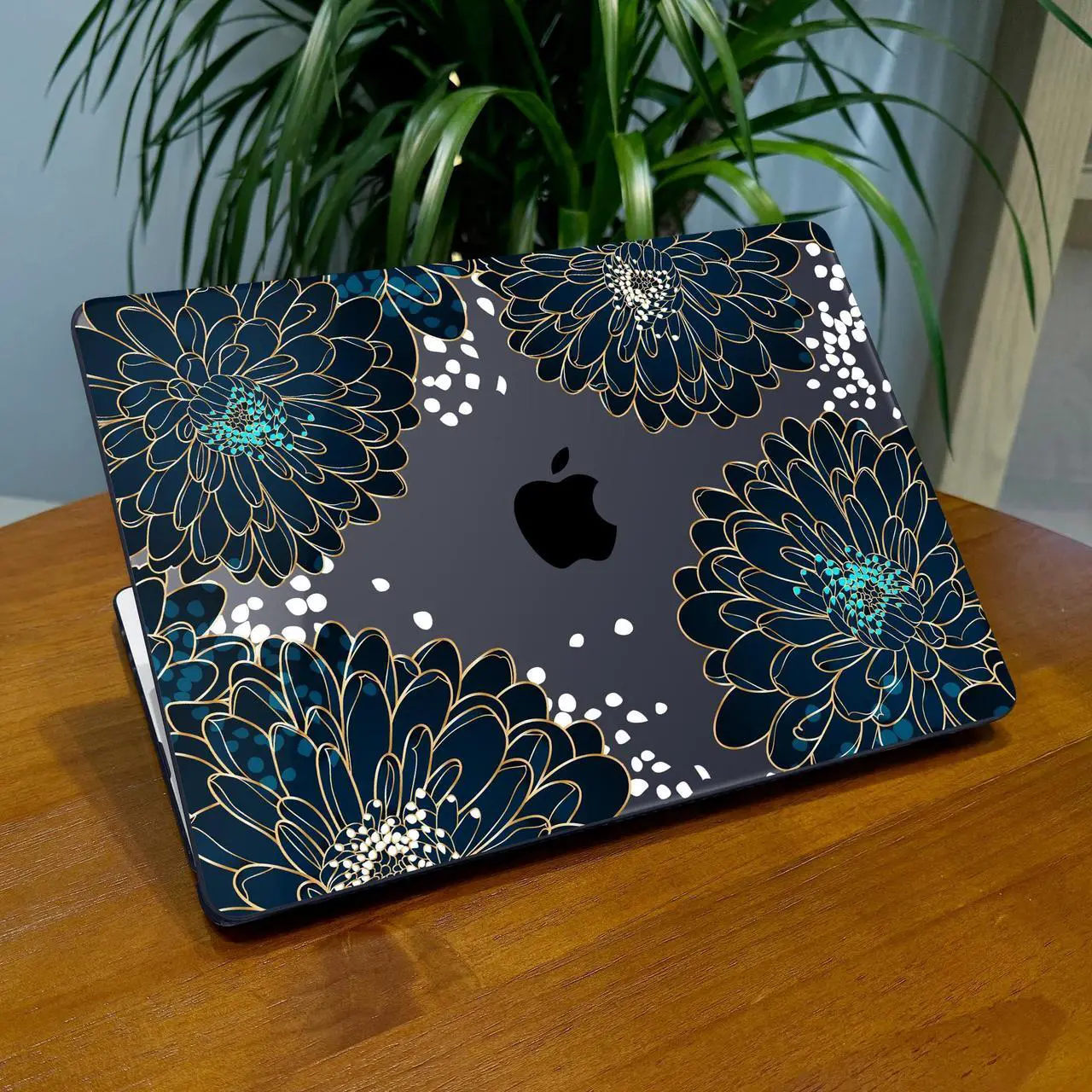 Alt view image 4 of 5 - Lepeoac Case for MacBook Air 15 Inch 2025 2024 2023 Release M4 A3241 M3 A3114 M2 A2941, Hard Shell with Screen Protector & Keyboard Cover, Compatible with Touch ID, Luxury Floral