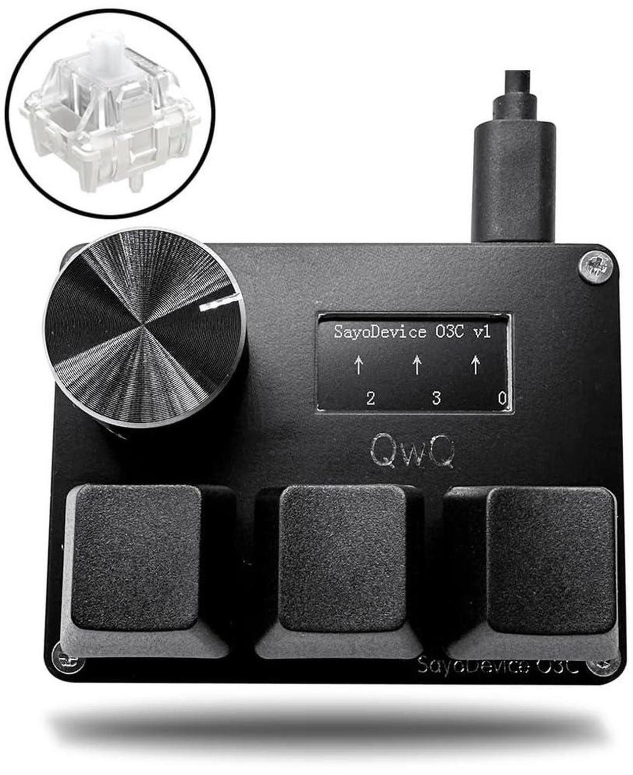Alt view image 2 of 5 - AMJUDOT SayoDevice Magnetic Linear Switches Keyboard O3C OSU Keyboard GATERON Rapid Trigger OSU Gaming Keyboard with 4 Keys,IPS HD Screen and Knob(Black)