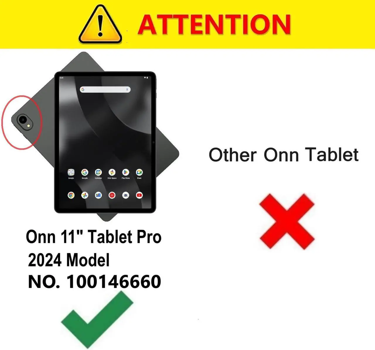 Alt view image 2 of 5 - HANAIETTE [4 inch 1] ONN 11" Tablet Pro / 100146660 Keyboard Case and Screen Protector Tempered Glass for ONN 11inch Tablet Pro / 100146660 (2024 Model) (Black)
