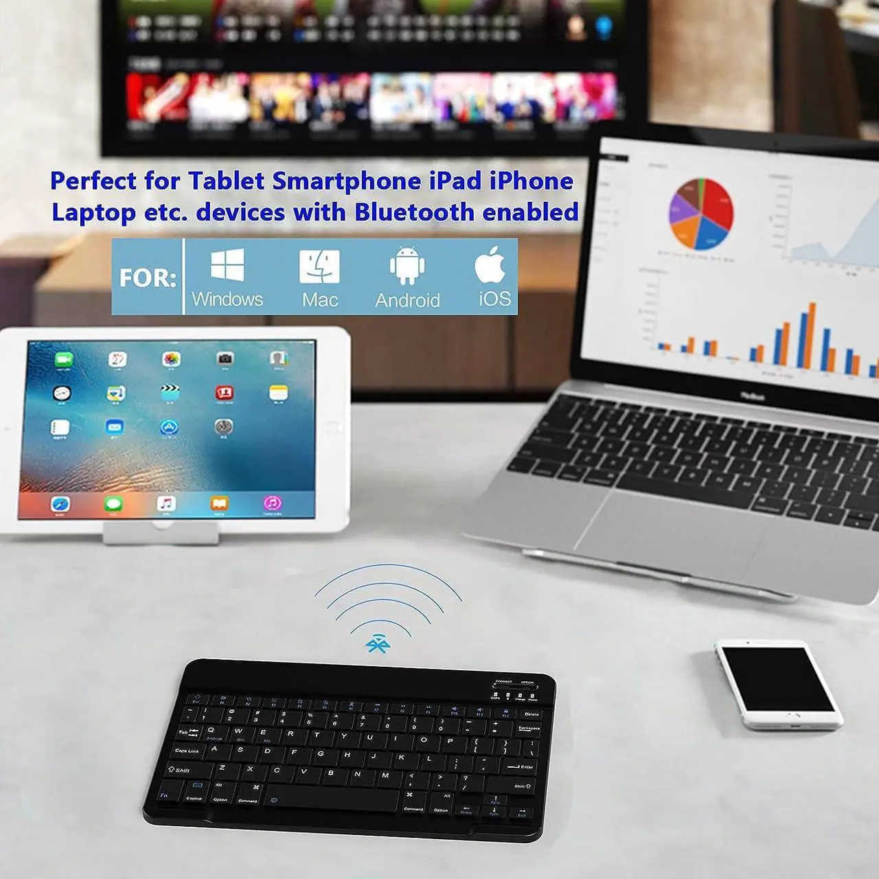 Alt view image 5 of 5 - HANAIETTE [4 inch 1] ONN 11" Tablet Pro / 100146660 Keyboard Case and Screen Protector Tempered Glass for ONN 11inch Tablet Pro / 100146660 (2024 Model) (Black)