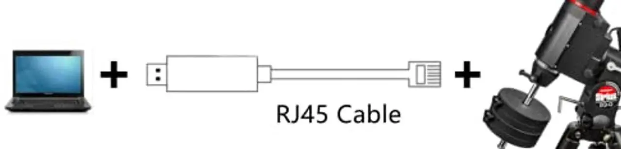 Alt view image 3 of 5 - Washinglee RJ45 Control Cable for Skywatcher and Orion Mount, for Heq5 pro, Azeq5, Azeq6, Eq6-R, Eq6-R Pro, EQ8-R and Orion Sirius Mount, Eqmod USB Console Cable for Skywatcher GOTO Mount, 6 FT