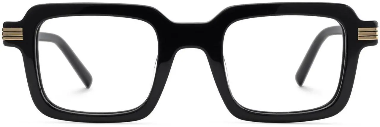 Main image of Zeelool Square Blue Light Glasses Men Black Eyeglasses Non Prescription Trendy Vintage Computer Eyewear Anti Eyestrain JGA113301-01B