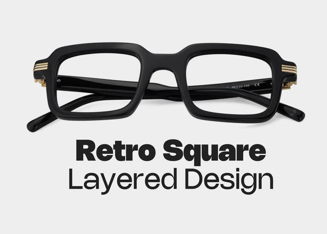 Alt view image 4 of 5 - Zeelool Square Blue Light Glasses Men Black Eyeglasses Non Prescription Trendy Vintage Computer Eyewear Anti Eyestrain JGA113301-01B