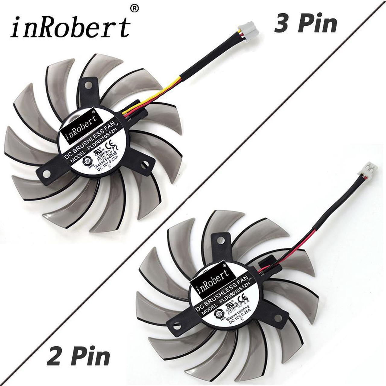 PowerLogic 75MM PLD08010S12H 2Pin 3Pin Cooler Fan For NVIDIA GeForce GTX 560 460 Ti R7 260x R270X MSI 560 Ti Graphics Video Card