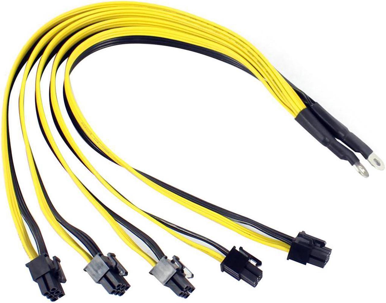 8pcs S7 S9 to 5X PCI-E PCIe 6Pin GPU Graphics Card Splitter Power Cable for BTC Miner Bitcoin Litecoin S11 T9+ X10 L3+ A3 A841 M3 P3