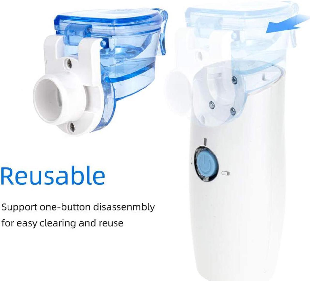 Alt view image 2 of 7 - Auchois Nebulizer Machine , Portable Handheld Nebuliser Inhaler Medical Rescue Tool For Adult Kids Child Travel Household Reusable Vaporizer