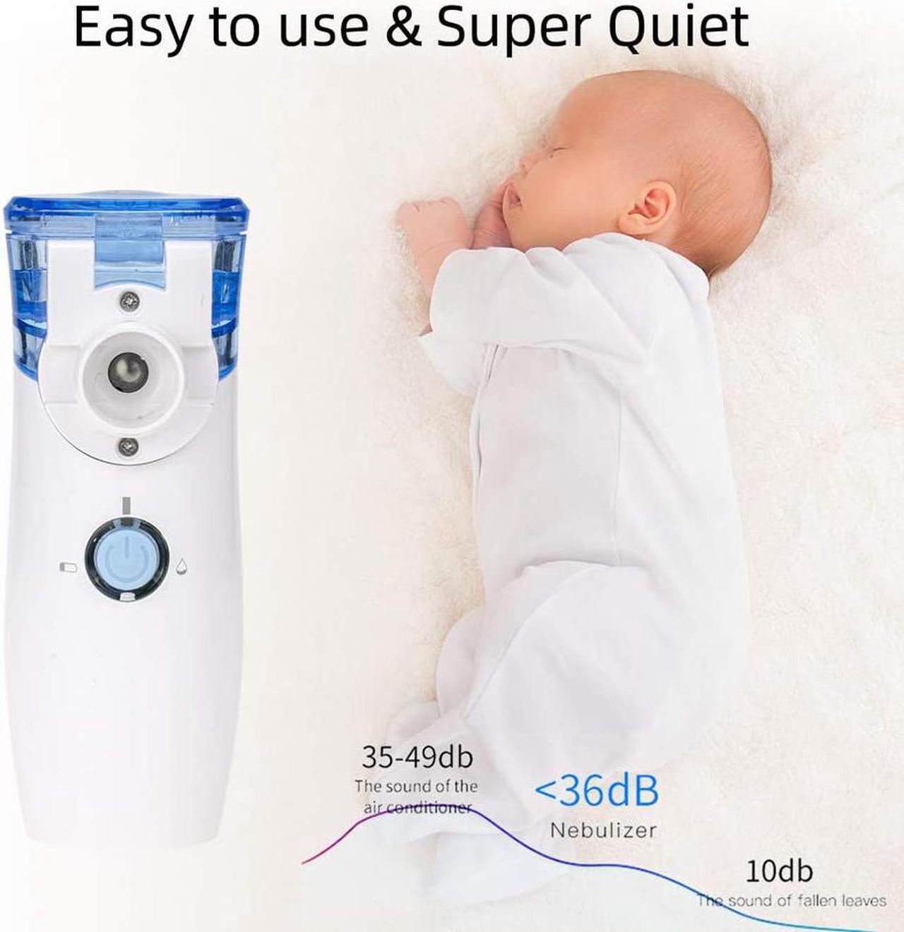 Alt view image 5 of 7 - Auchois Nebulizer Machine , Portable Handheld Nebuliser Inhaler Medical Rescue Tool For Adult Kids Child Travel Household Reusable Vaporizer