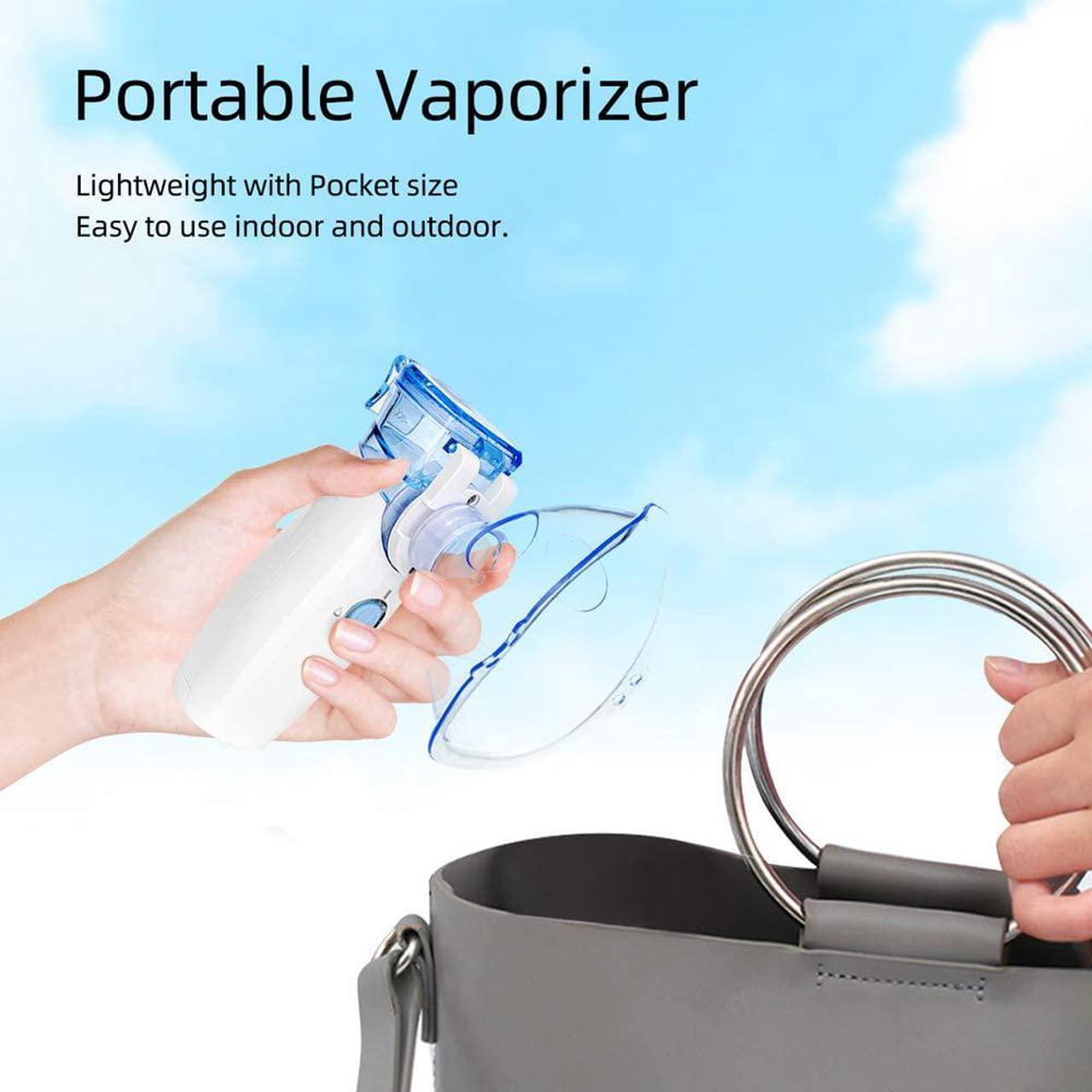 Alt view image 6 of 7 - Auchois Nebulizer Machine , Portable Handheld Nebuliser Inhaler Medical Rescue Tool For Adult Kids Child Travel Household Reusable Vaporizer
