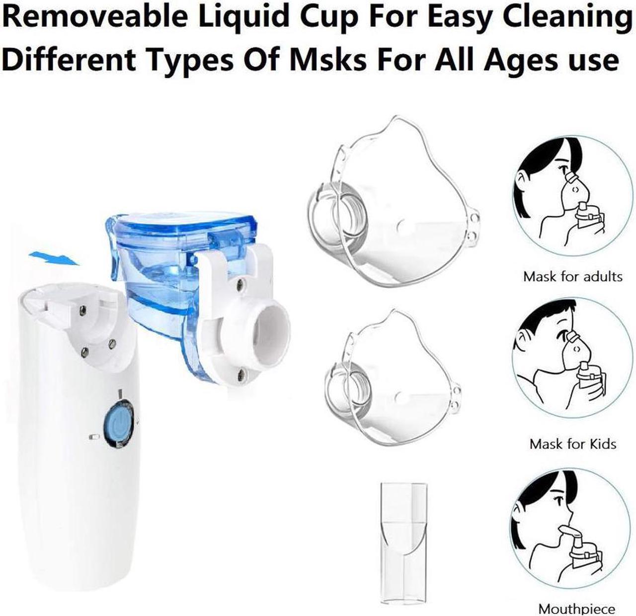 Alt view image 4 of 7 - Auchois Nebulizer Machine , Portable Handheld Nebuliser Inhaler Medical Rescue Tool For Adult Kids Child Travel Household Reusable Vaporizer