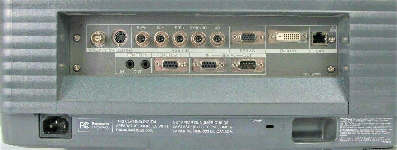 Alt view image 2 of 4 - Panasonic PT-DW5100U DLP Projector 5500 Lumens HD 1080p HDMI-adapter bundle