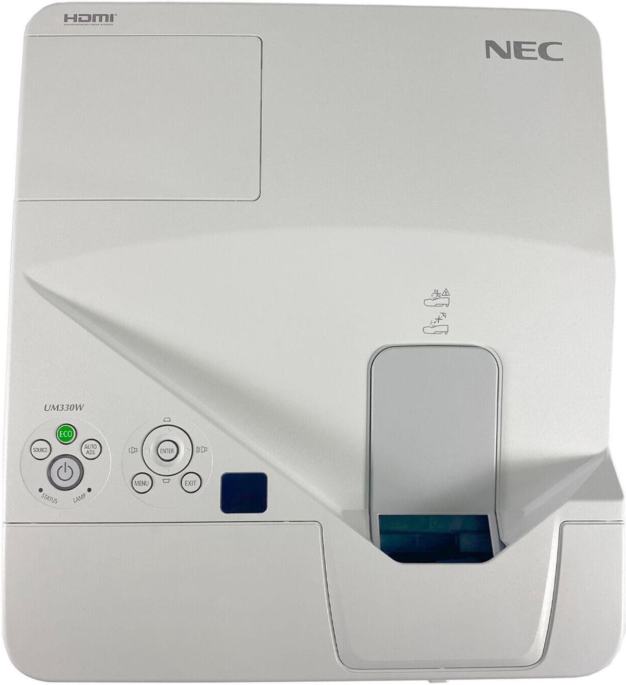 Alt view image 4 of 5 - Ultra Short Throw 3LCD Projector NEC NP-UM330W UST ECO Mode Widescreen Interactive LAN HD 1080p HDMI 3300 ANSI w/Bundle