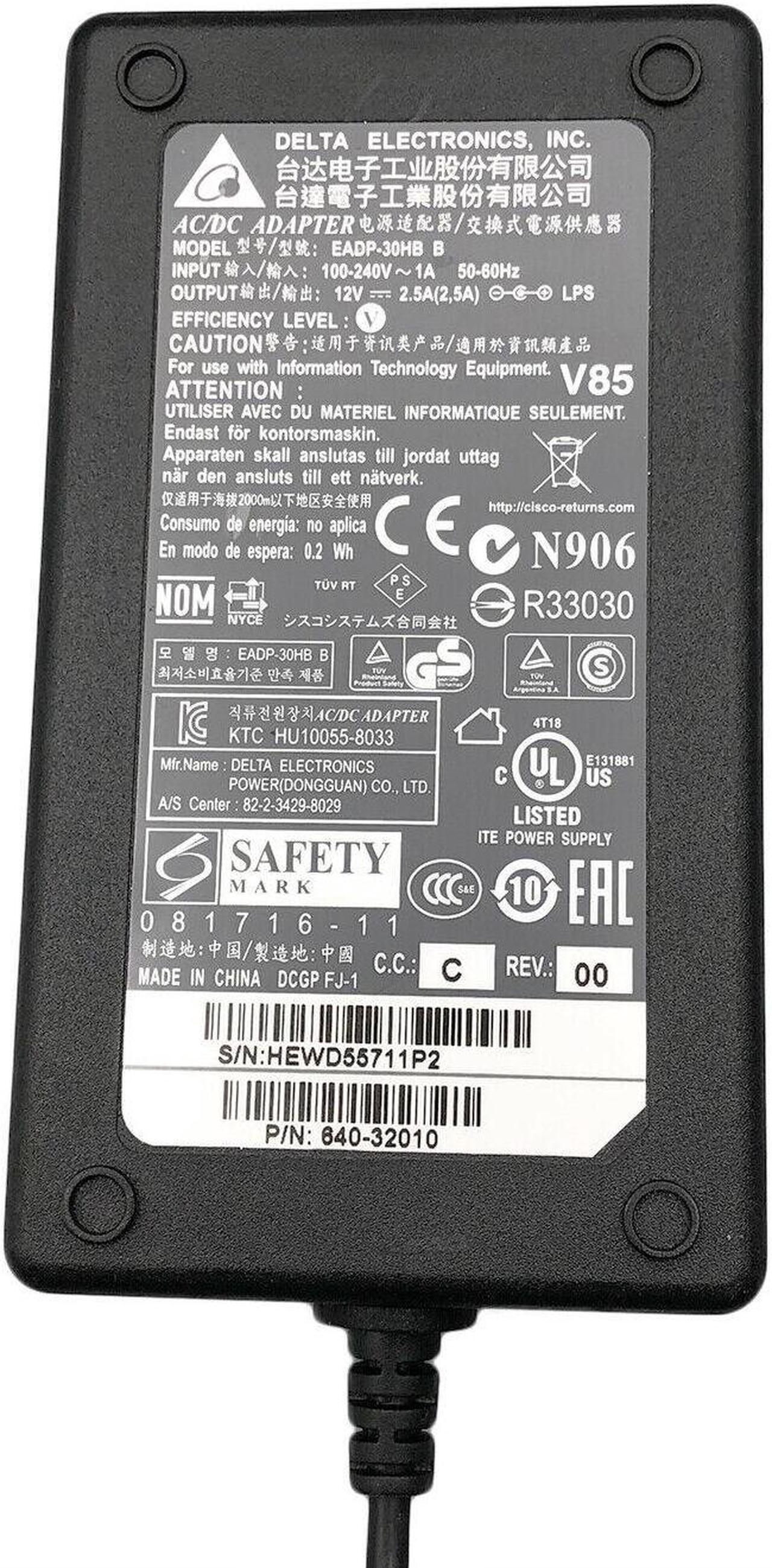Alt view image 6 of 6 - NEW Genuine Delta AC Adapter For Cisco Meraki MX64 MX64W MX67 MX67C MX67W w/PC