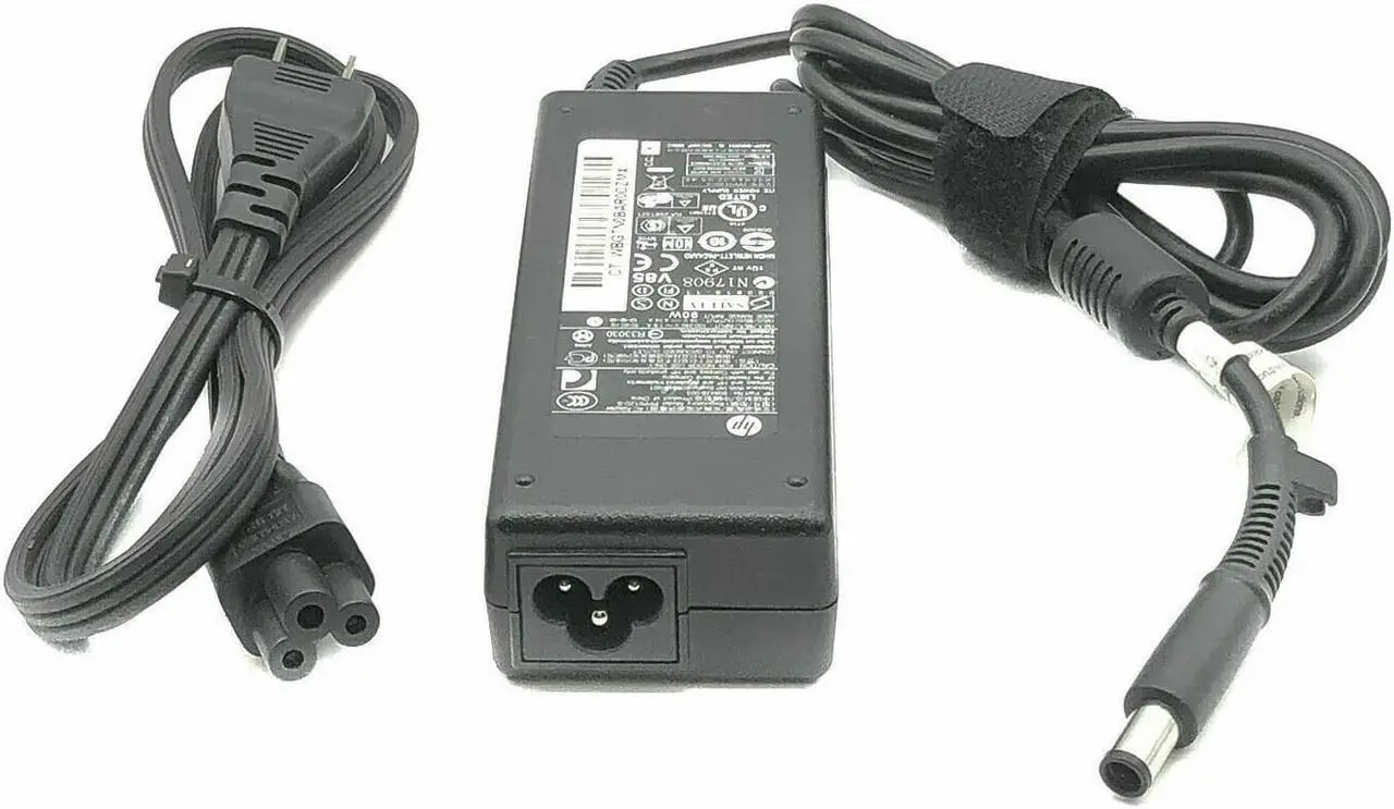 Alt view image 4 of 4 - Genuine HP AC Adapter 90W for Compaq 6530b Notebook PC Laptop Charger w/P.Cord
