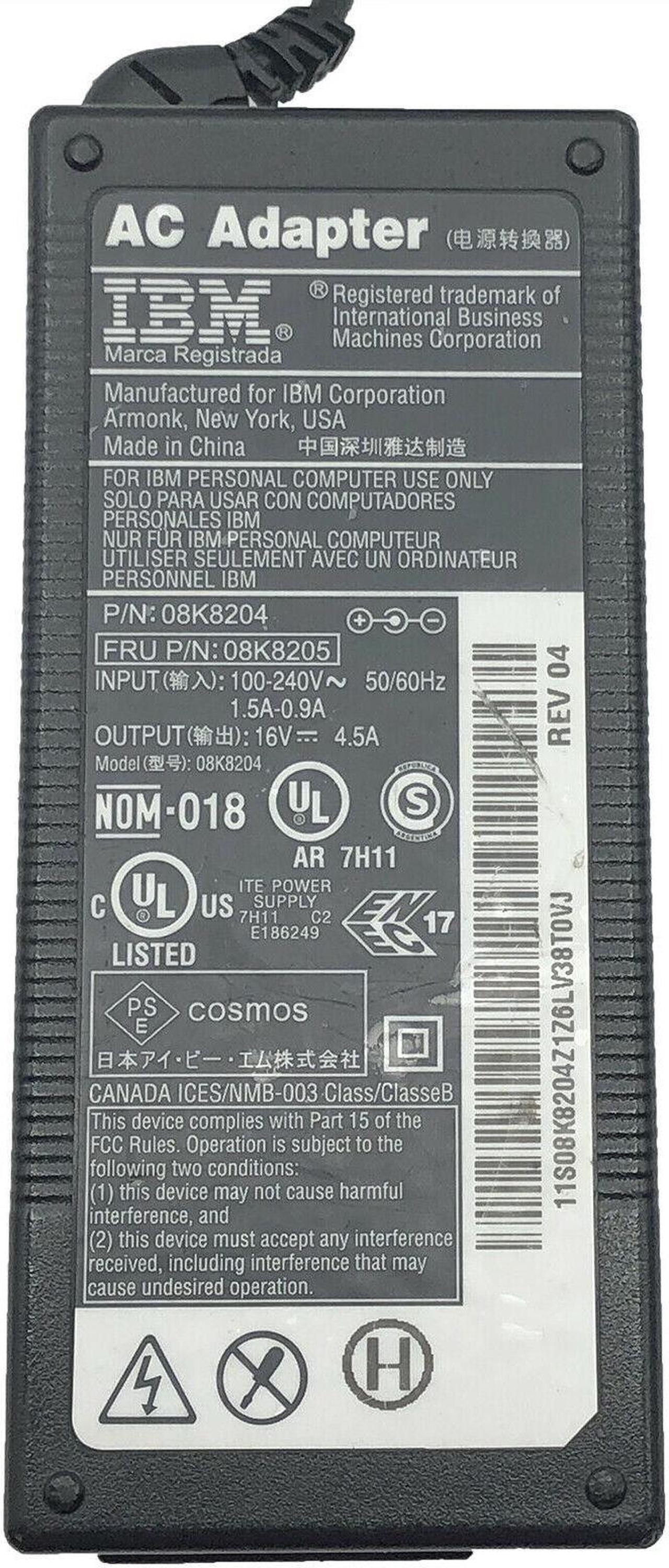 Alt view image 2 of 4 - Genuine IBM Lenovo AC Adapter 72W for Thinkpad Laptop T30 T40 T41 T42 T43 w/PC