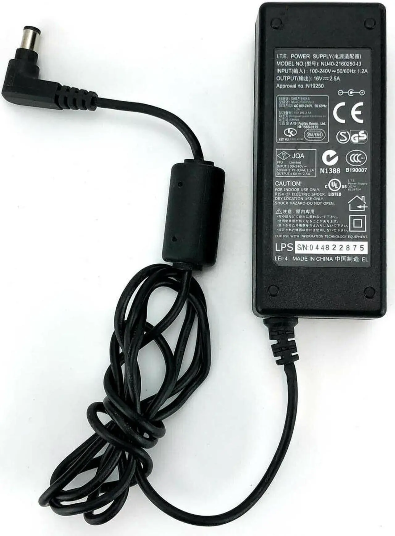 Alt view image 4 of 4 - Genuine I.T.E PA03010-6661 AC DC Power Adapter For Fujitsu ScanSnap Scanner W/PC