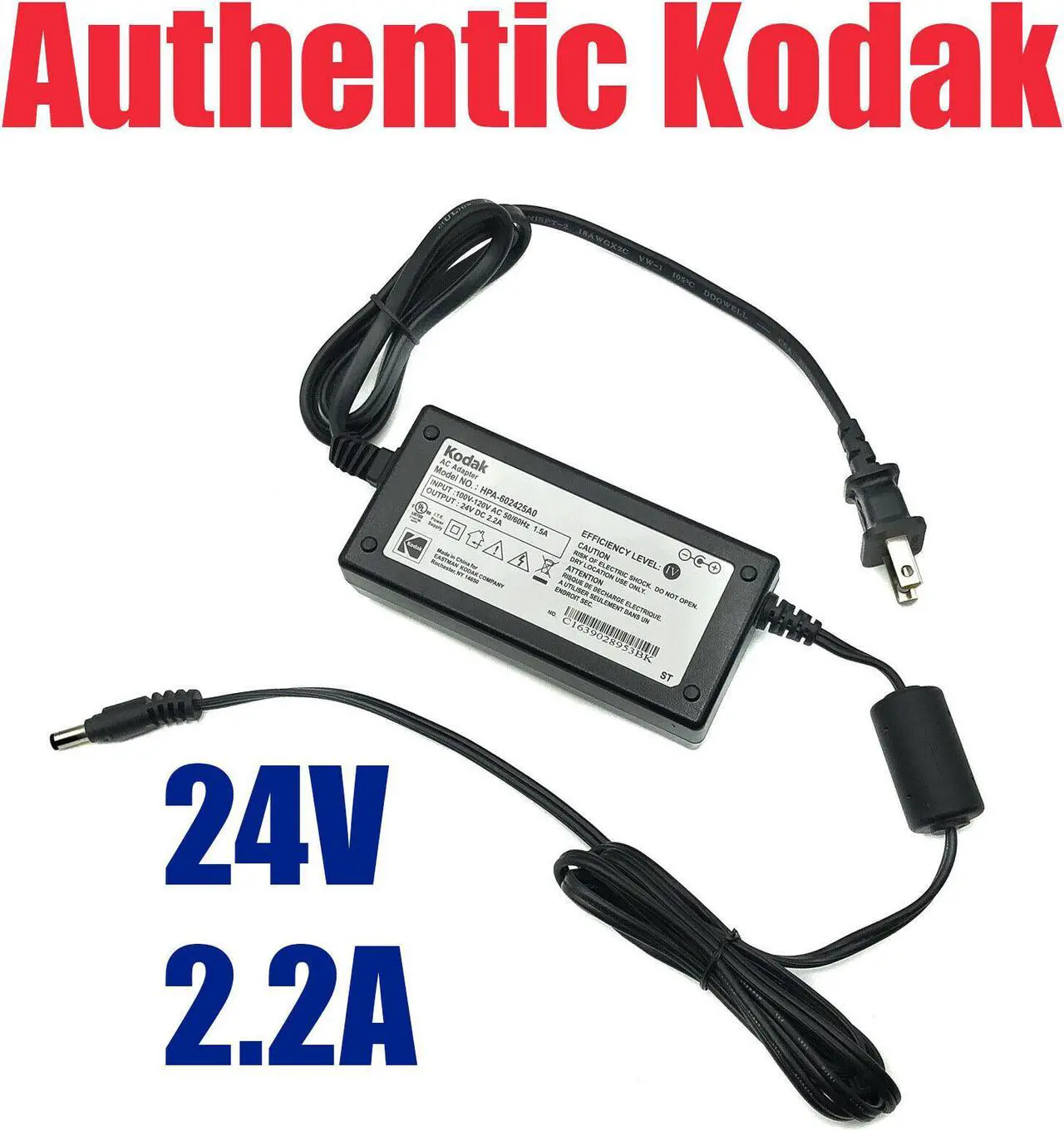 Main image of Genuine Kodak AC Adapter 24V 2.2A for EasyShare G600 Printer Dock w/P.Cord OEM