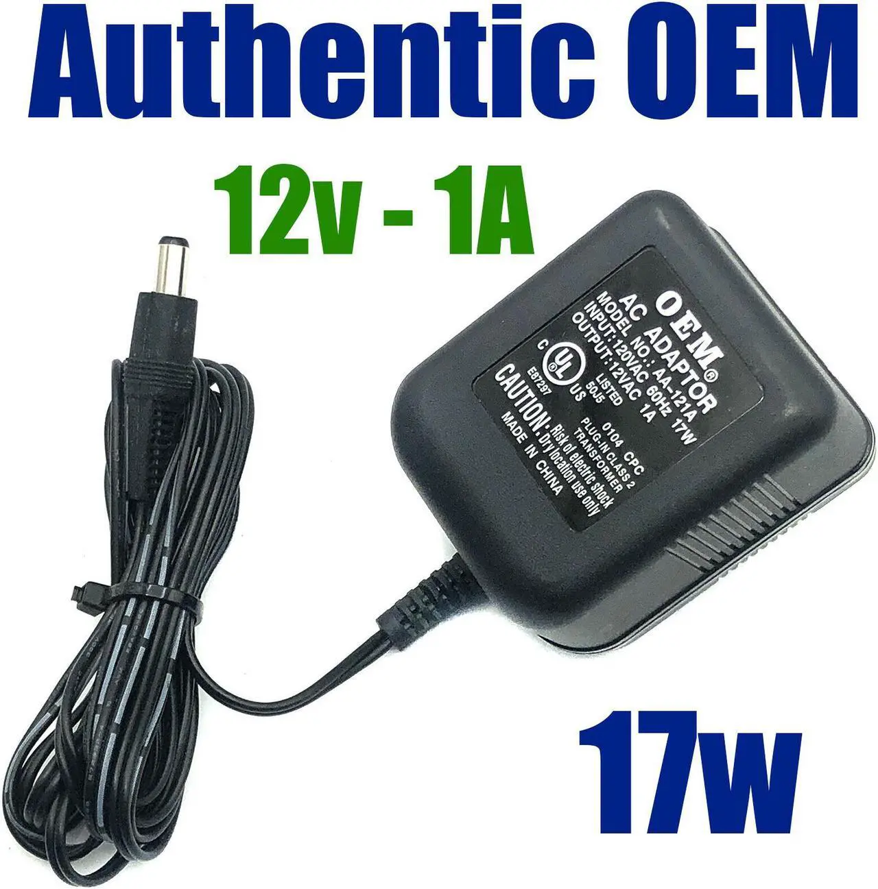 Main image of OEM AC Adapter Plug In AA-121A Class 2 Transformer 12VAC 1A