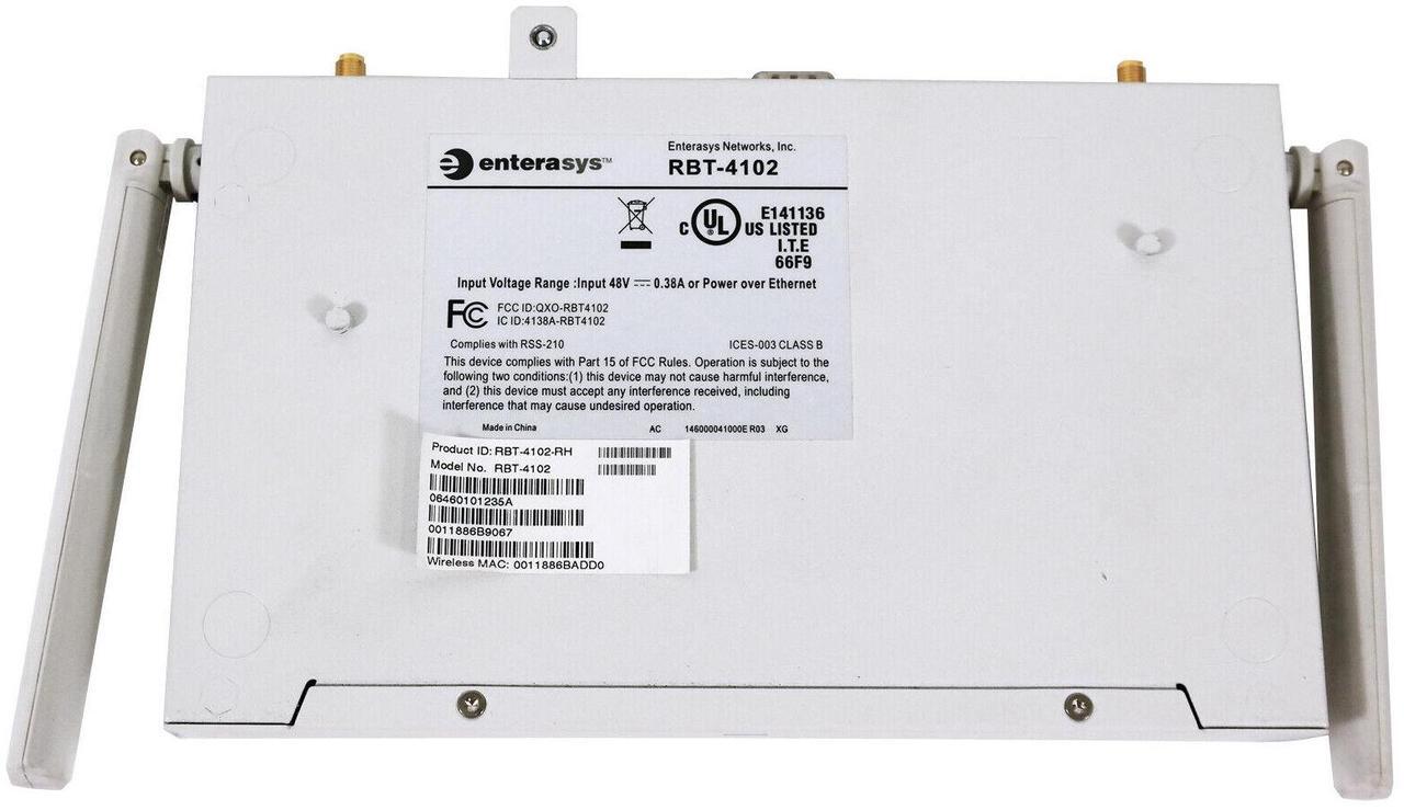 Alt view image 2 of 4 - Enterasys RBT-4102 RoamAbout Wireless Access Point w/ Wall Mount Plastic Cover