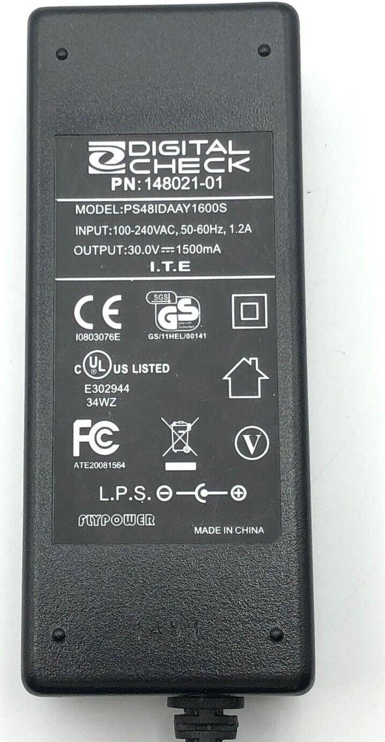 Alt view image 2 of 6 - Genuine Digital Check 30V 1.5A Power Supply PS48IDAAY1600S Adapter 148021-01 wPC