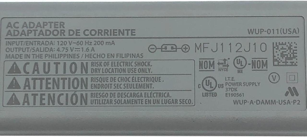 Alt view image 2 of 7 - Genuine AC Power Adapter Nintendo Wii U WUP-0119(USA) Gamepad Official