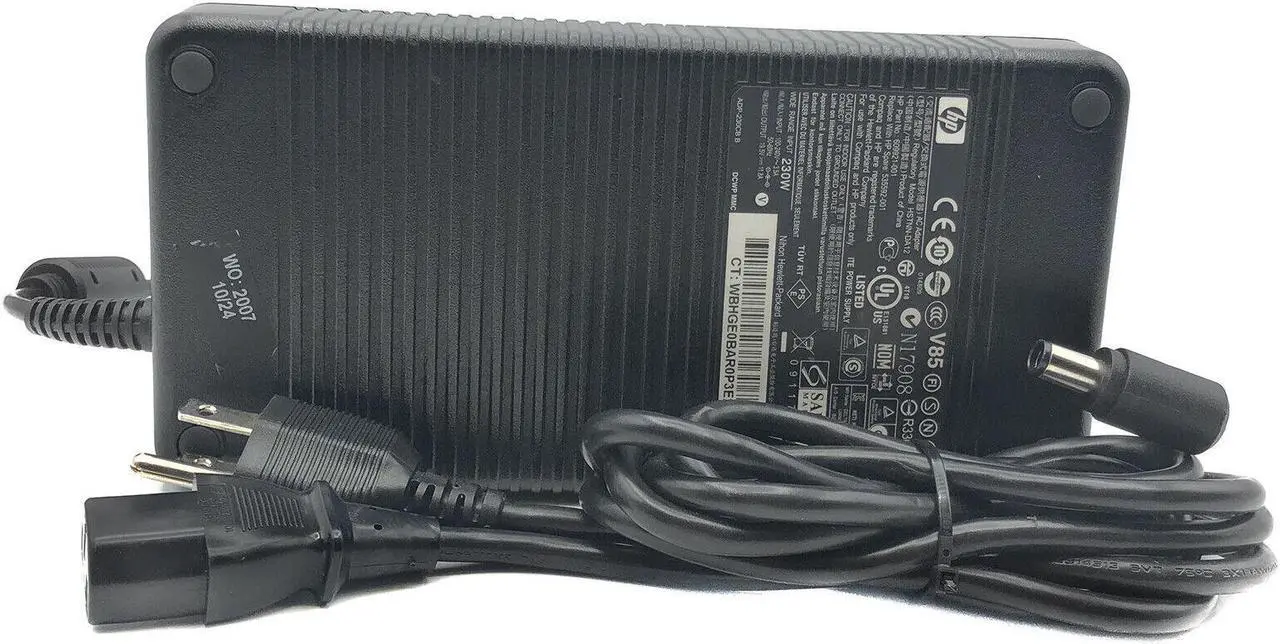 Alt view image 6 of 6 - NEW Genuine 230W HP Adapter 19.5V 11.8A Model HSTNN-DA12 609921-001 w/Cord OEM