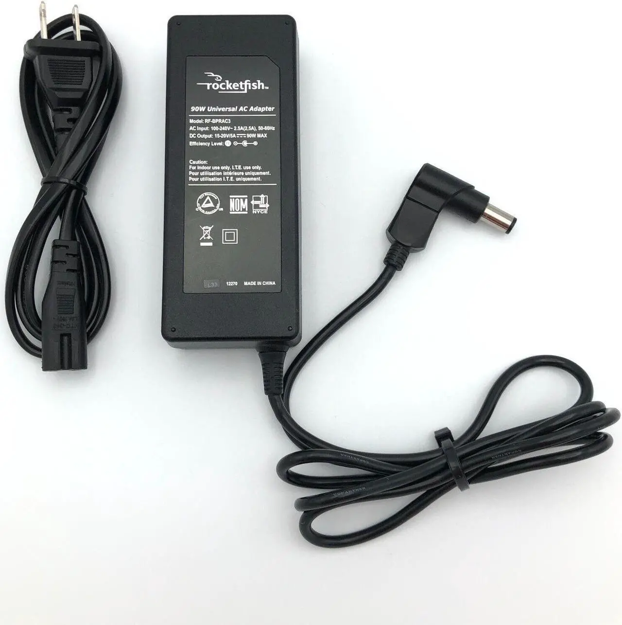 Main image of Genuine Rocketfish RF-BPRAC3 Universal AC Adapter 15-20V 5A 90W Laptop Charger