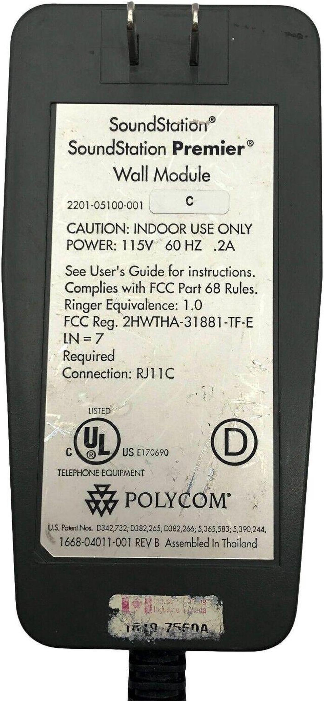 Alt view image 2 of 5 - Polycom SoundStation Premier Wall Module 2201-00181-001 Power Adapter 115V 2A