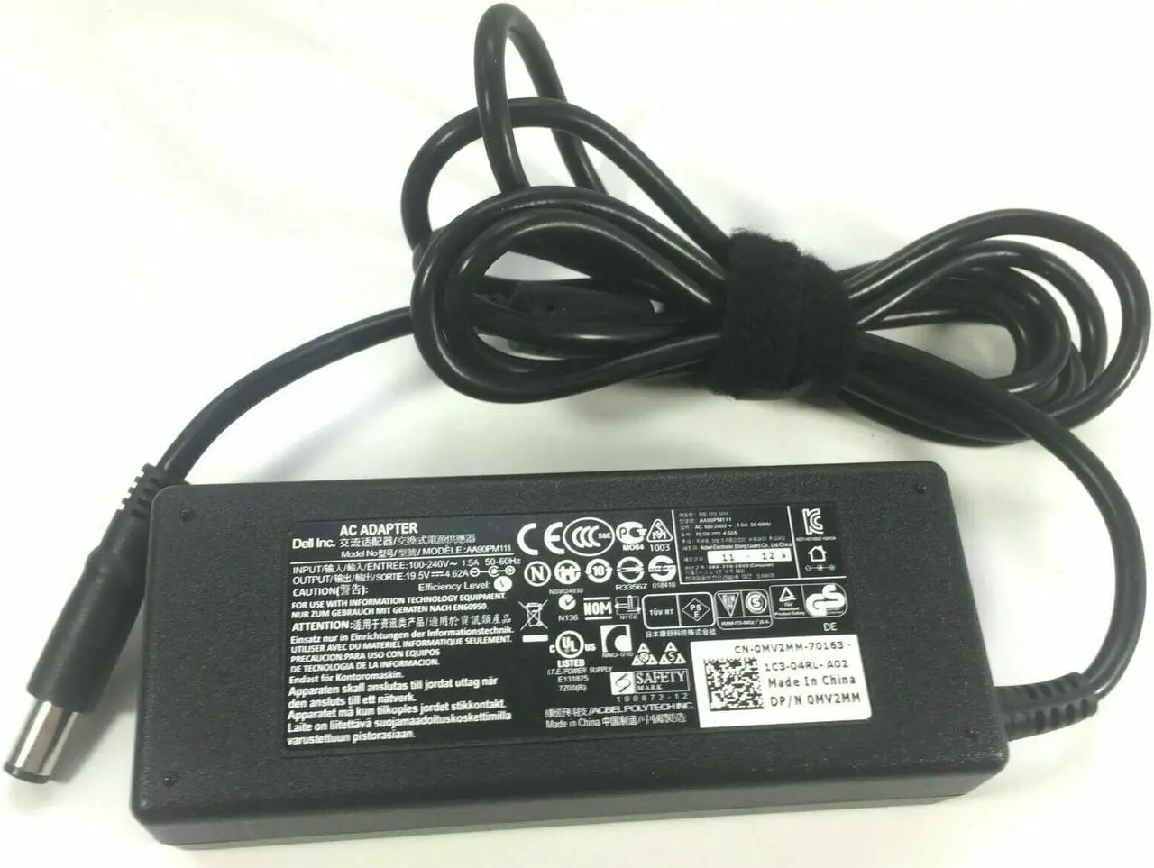 Alt view image 4 of 4 - Genuine Dell AC Adapter Power Supply Charger 19.5V 4.62A 90W YY20N FA90PM111   MV2MM LA90PS0-00 6KXKH AA90PM111 for Laptop LATITUDE E5500 E6400 E6400 for INSPIRON 1525 1526 1535 1720  w/PC OEM