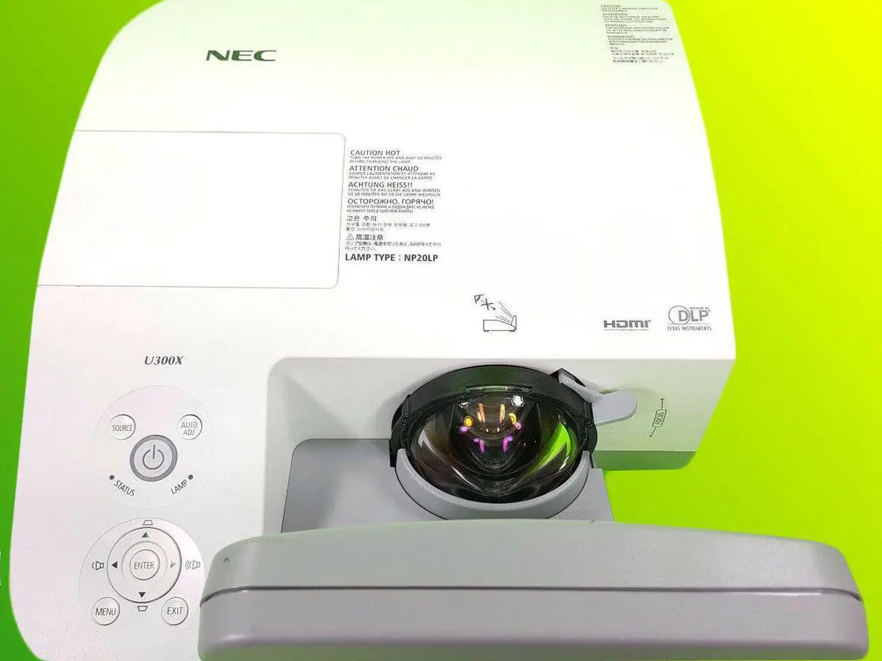 Main image of NEC U300X DLP Projector Ultra Short Throw 3000 ANSI Lumens 1024 x 768 HDMI bundle Accessories
