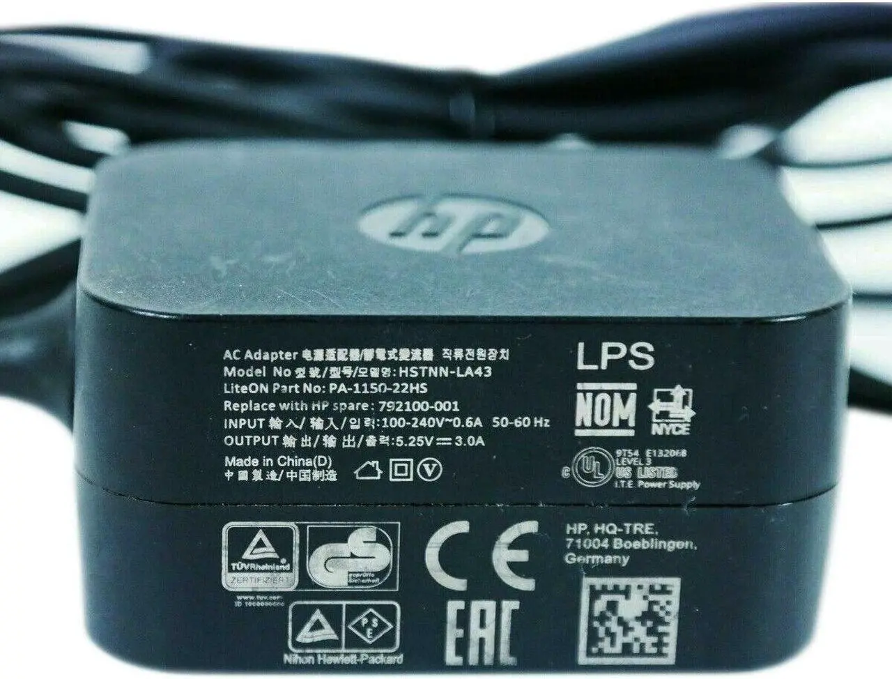 Alt view image 3 of 3 - Genuine HP AC Power Adapter for Chromebook 11 CB2 F2J07AA Laptop No Plug OEM