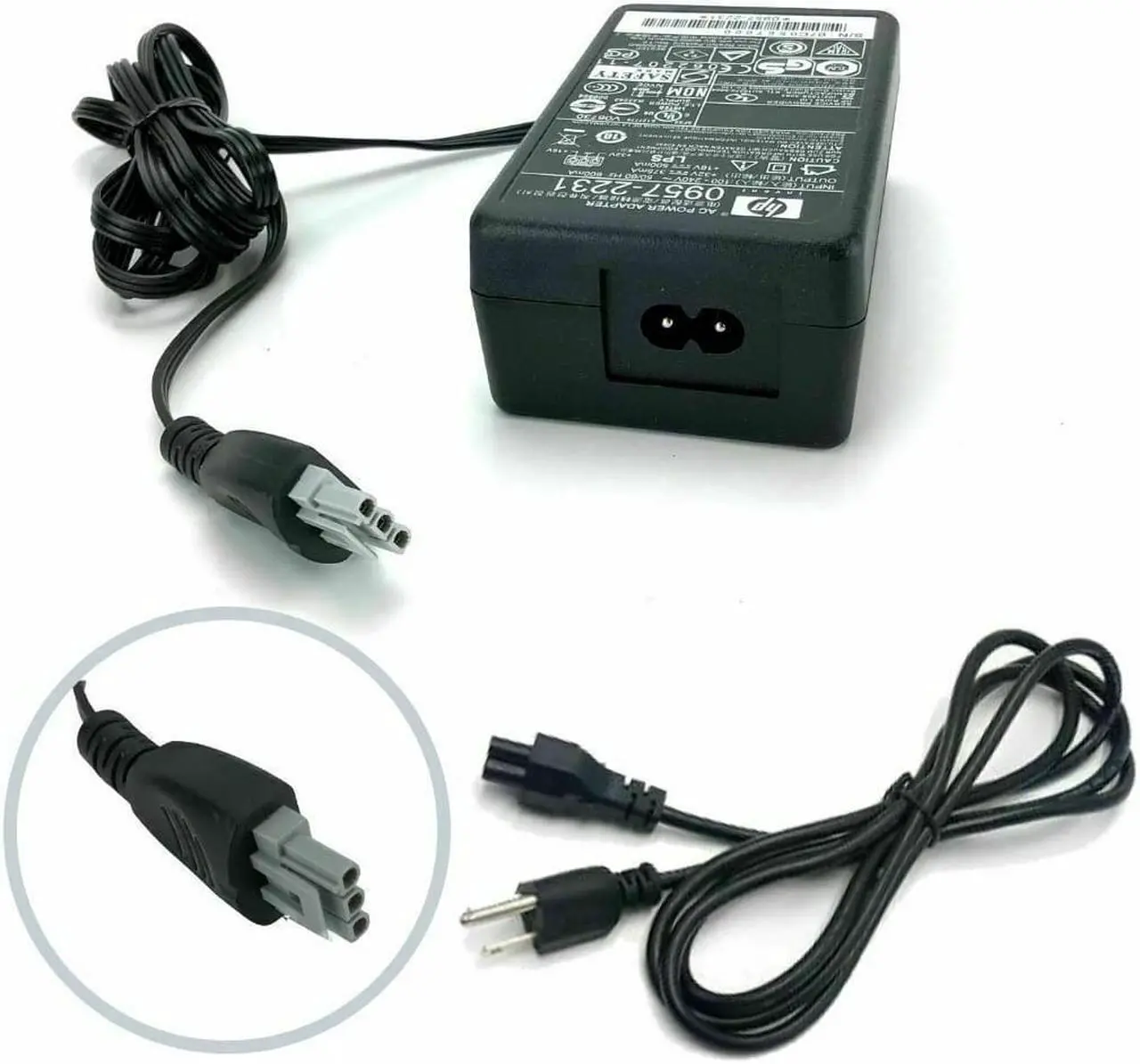 Main image of Genuine HP Deskjet F4100 All-in-One Printer Series AC Adapter OEM w/Power Cord