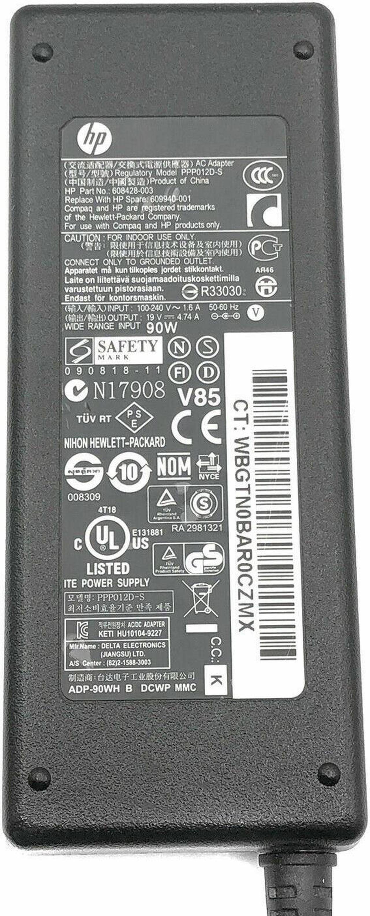 Alt view image 2 of 4 - Original HP 90w Power Supply 19V 4.74A 469639-001 469639-003 519330-002 w/Cord