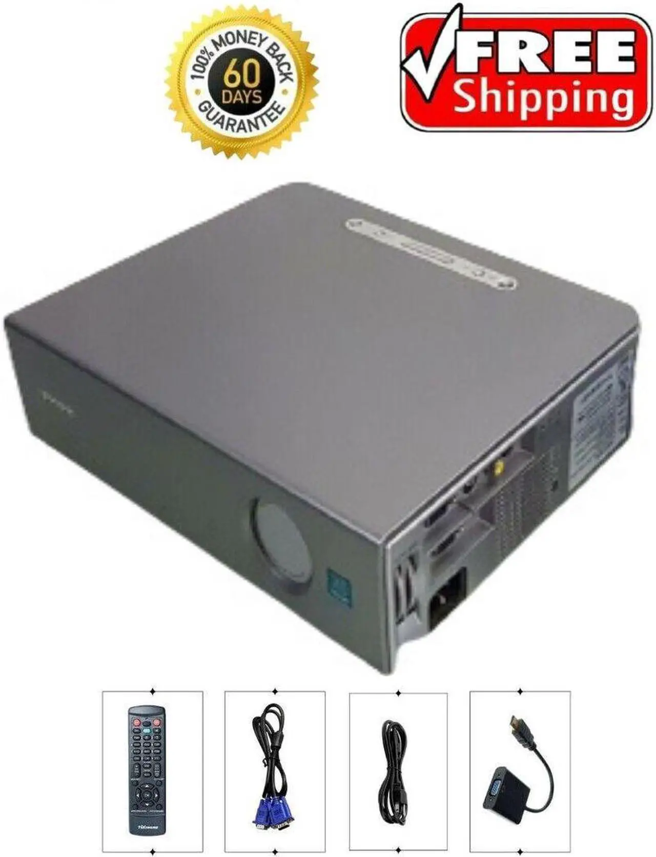 Main image of Sony VPL-CS7 3LCD Projector Portable HD Home Theatre 800x600 1080i 1800 ANSI Lumens HDMI-Adapter with Accessories