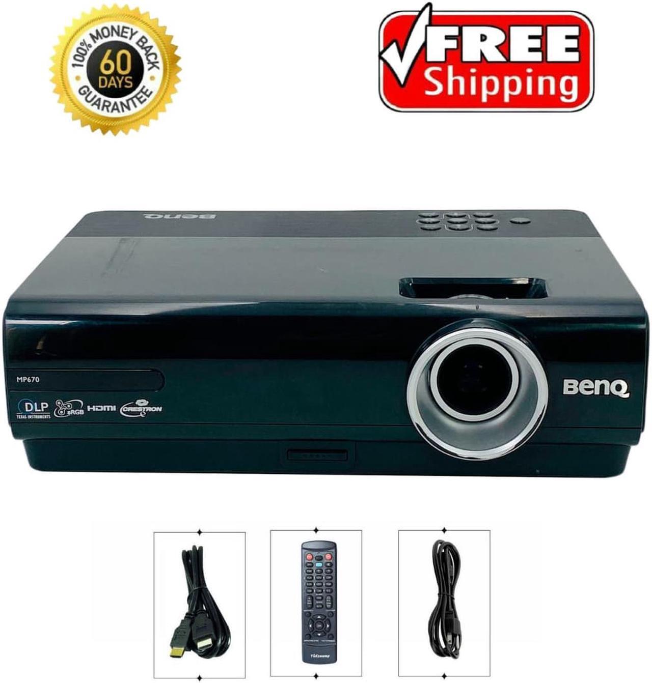 Main image of BenQ MP670 DLP Projector 3200 Lumens Full HD 3D HDMI 1080p with Accessories Bundle (Power Cable, HDMI Cable, Remote)
