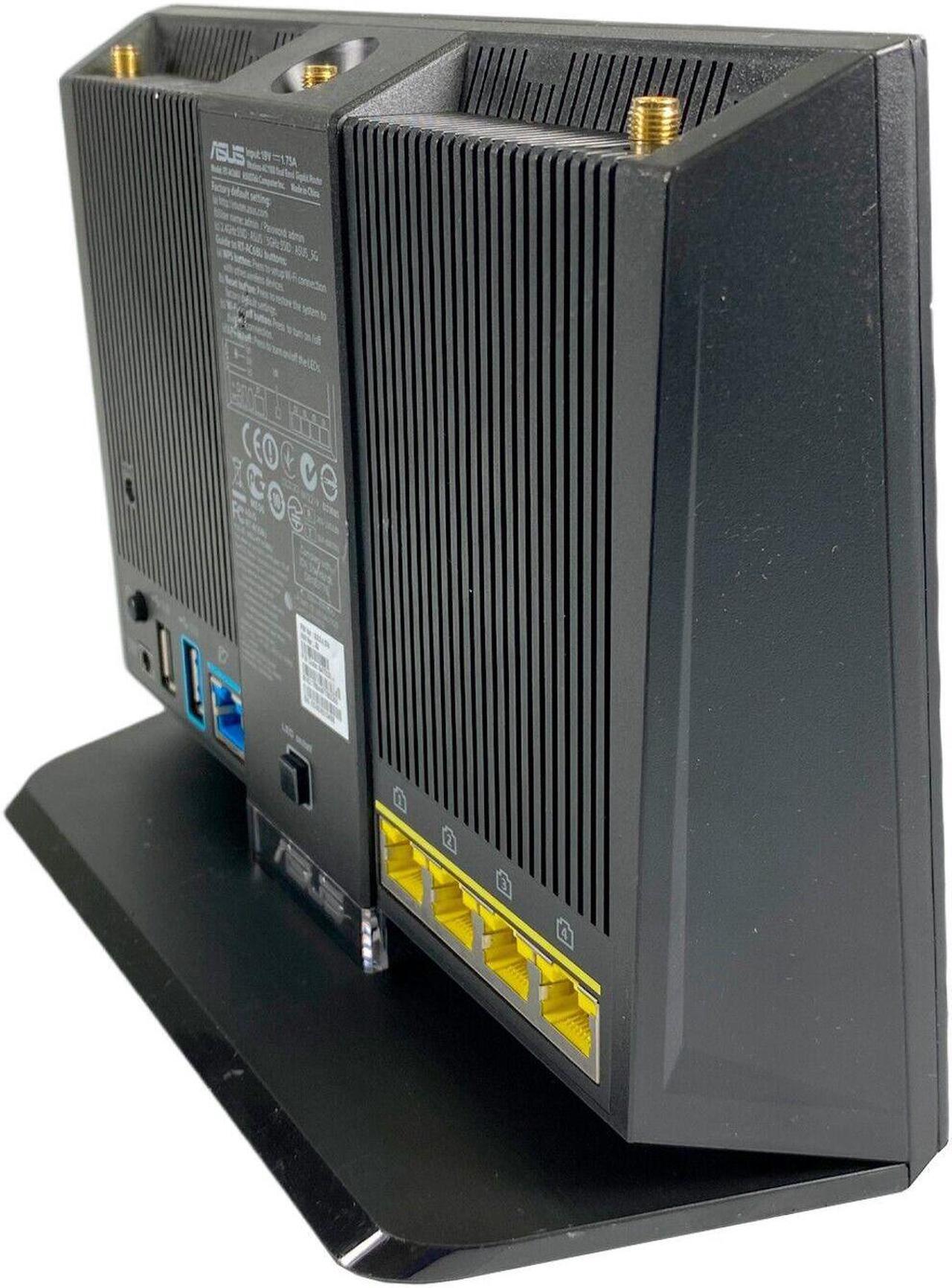 Alt view image 4 of 4 - Asus RT-AC68U AC1900 Dual Band Gigabit Wi-Fi Wireless Router with USB 3.0 Port w/ Adapter