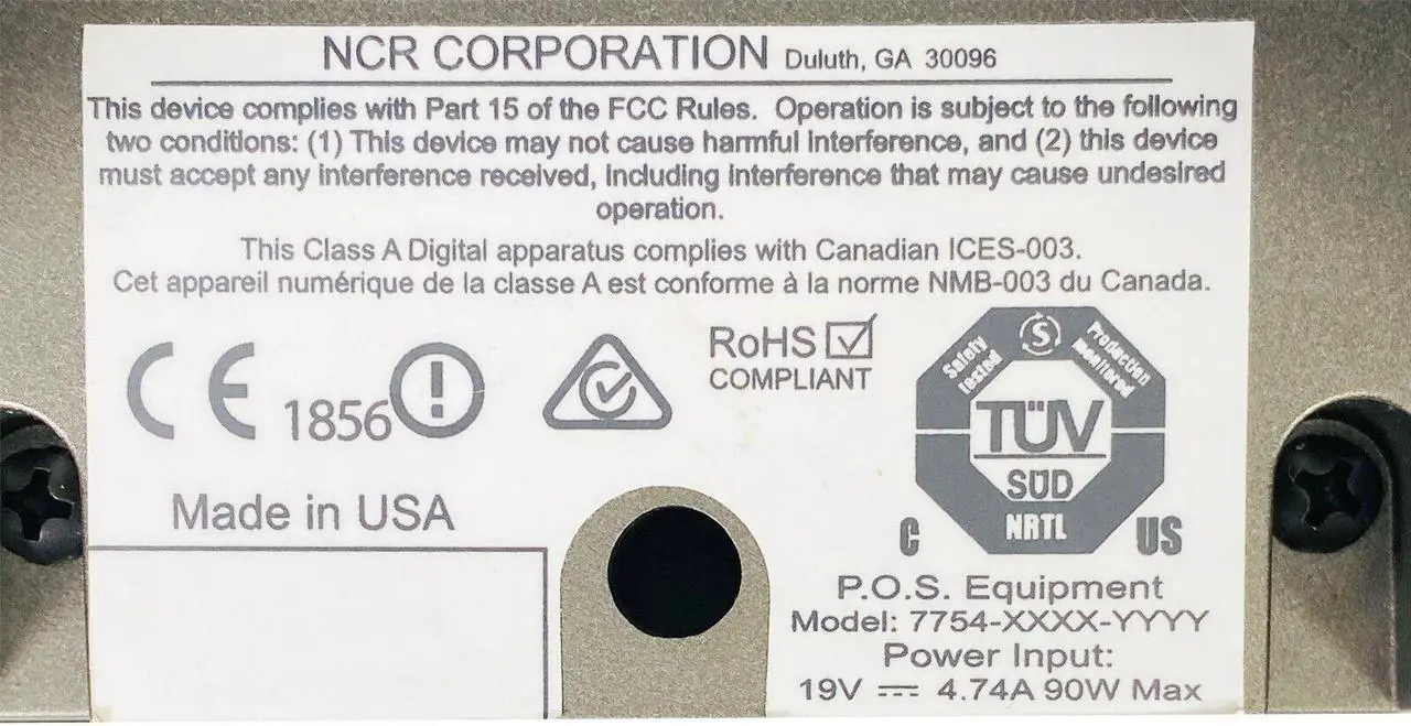 Alt view image 7 of 7 - NCR Smart Desktop Terminal / Register 7754 with Receipt Printer Fully Tested