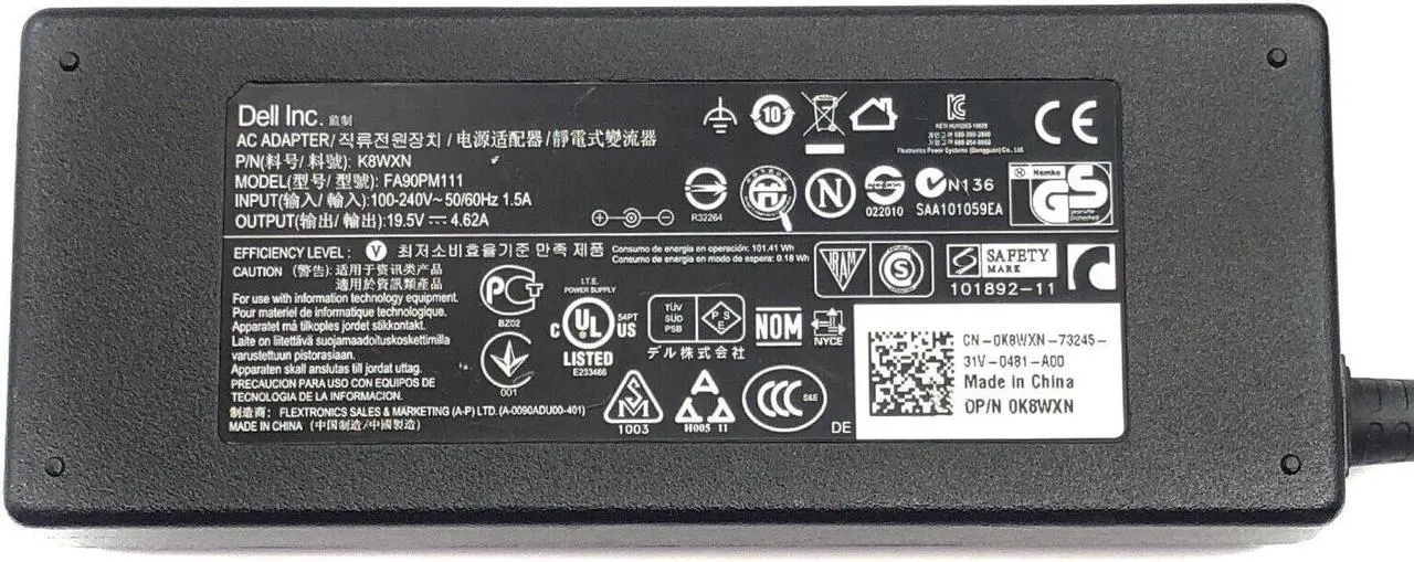 Alt view image 6 of 6 - Genuine Dell XPS 15 L501X L502X L521X AC Adapter Battery Charger With Cord OEM