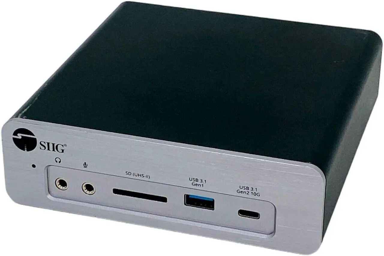 Alt view image 6 of 6 - SIIG JUDK0K11S1 8K Thunderbolt 3 Dock Station for HP Envy x360 2-in-1 Laptop w/ AC Adapter