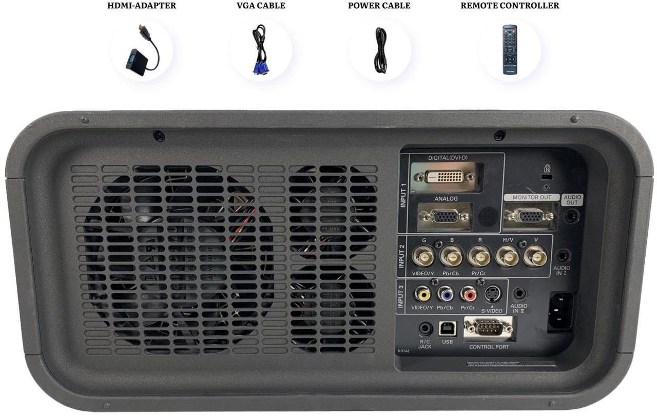 Alt view image 2 of 7 - Mitsubishi XD8100LU DLP Projector 7000 ANSI Large Venue 1080p HDMI w/Remote