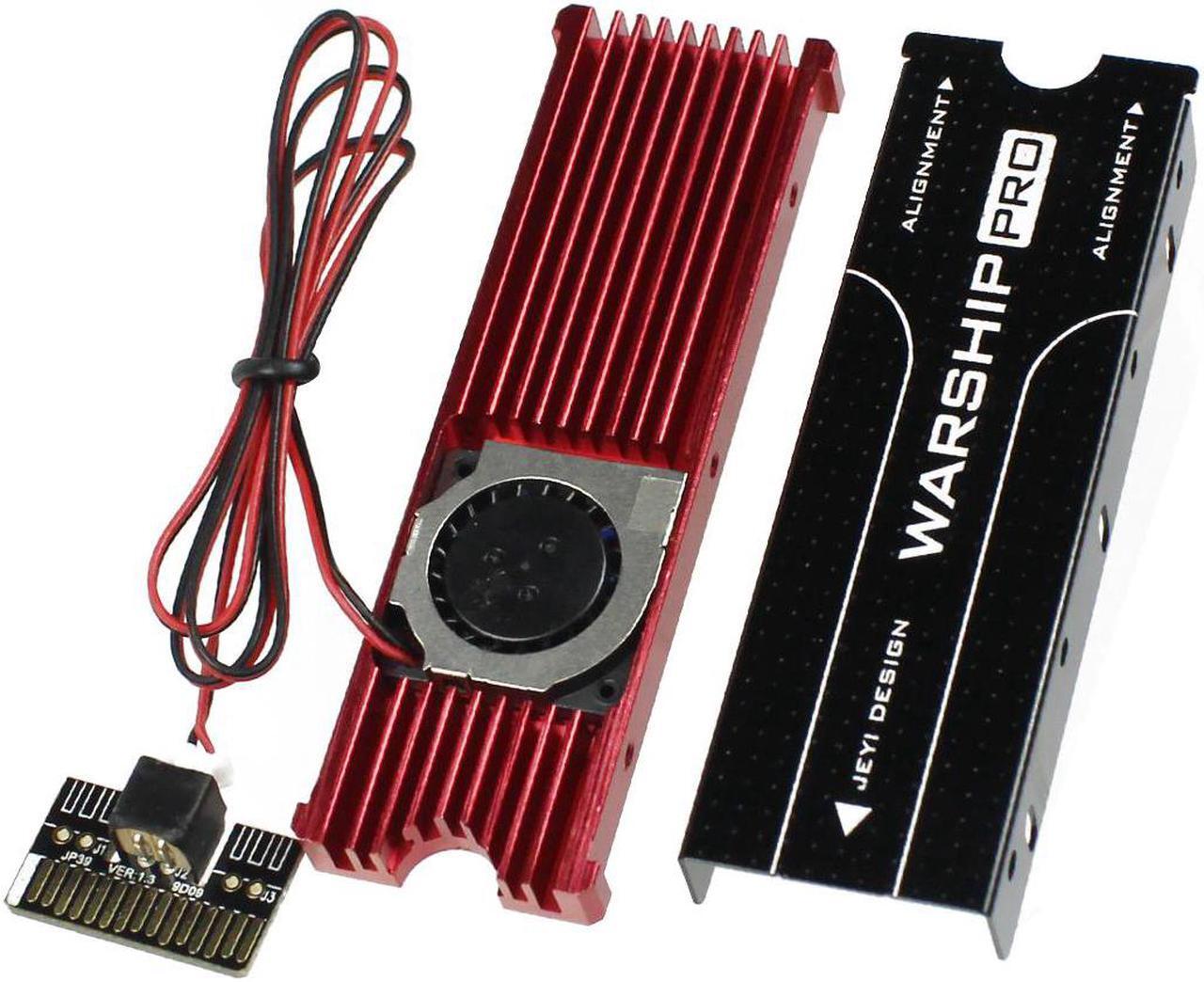 Alt view image 3 of 6 - JEYI Cooling Warship Fan for NVME for NGFF M.2 Heatsink 2280 ssd Metal Sheet Thermal Conductivity Silicon Wafer Fan Heatsink