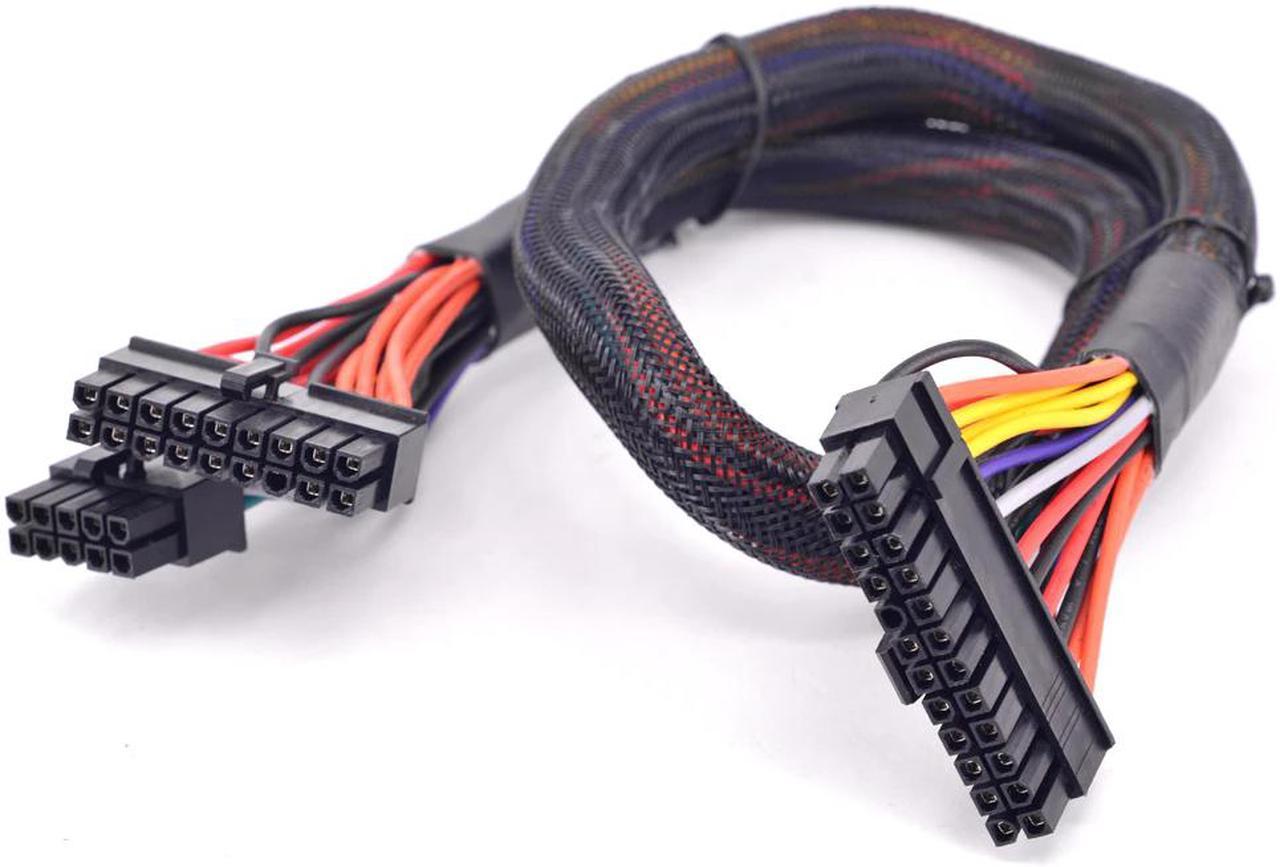 PSU Modular 18+10pin to 24Pin ATX Power Supply Cable 20+4 Pin with Sleeved for Corsair AX Series AX860 AX760